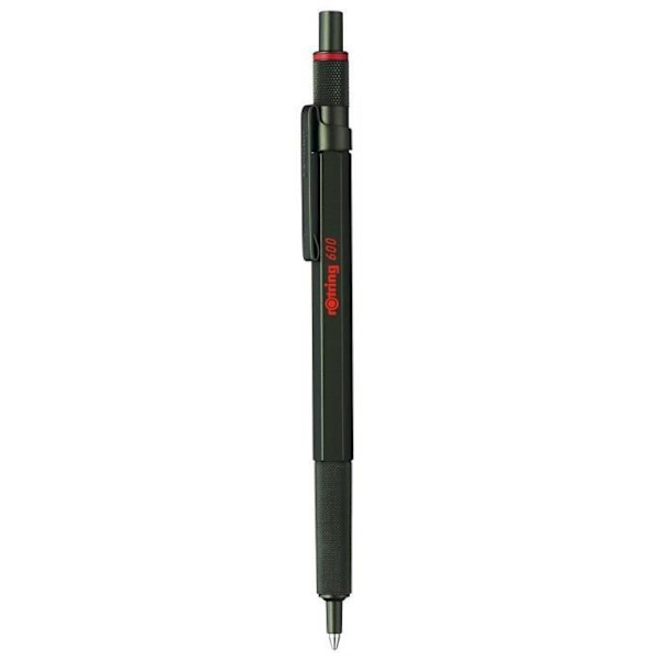 Kulspetspenna - rotring - 600 - Grön - Laddningsbar - Medium spets Grön, metallisk grön