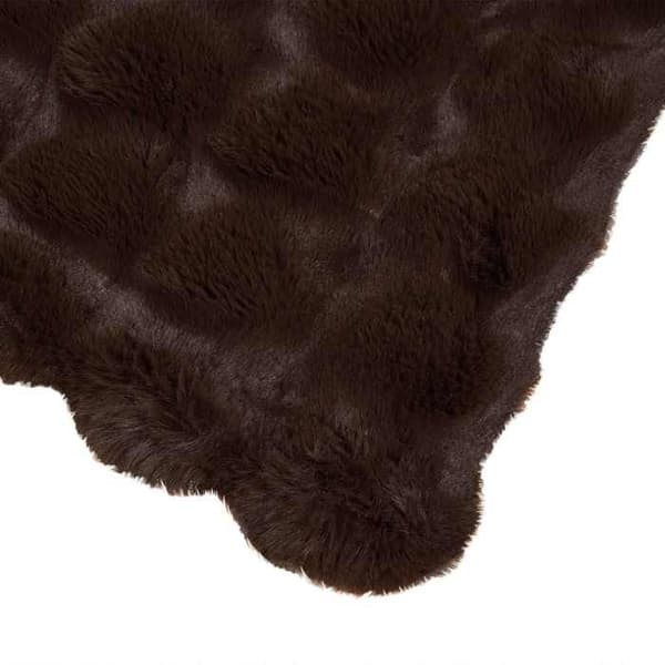 vidaXL Antiskidigt kaninpälsöverdrag Olite Camel 42021796