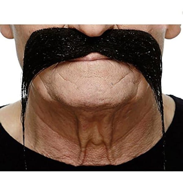 Kostym - VIVING KOSTYMER - Kostymer-203933 - Flerfärgad mustasch - One Size - Karneval Flerfärgad