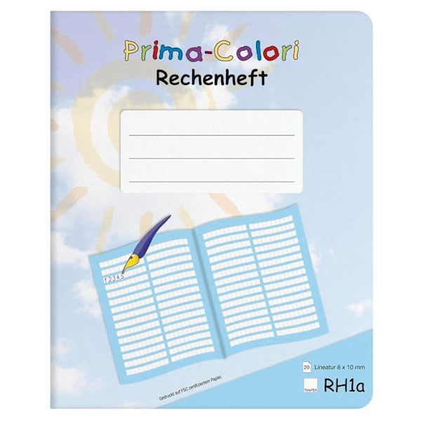 Cahier de texte Timetex - 92321 - Prima-Colori RH1a Cahier de calcul