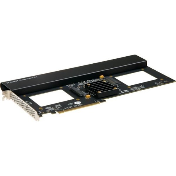 Sonnet Fusion Dual U.2 - PCIe-kort för 2 U.2 NVMe SSD:er Svart
