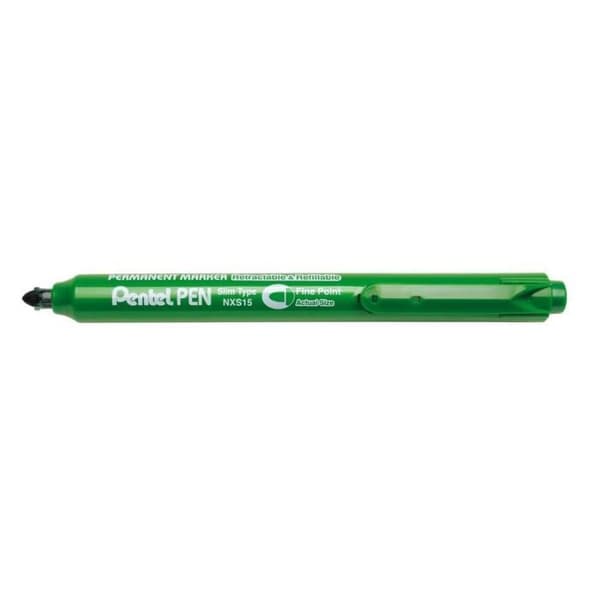 Retractable Permanent Marker PEN NSX15 Fin spets Grön