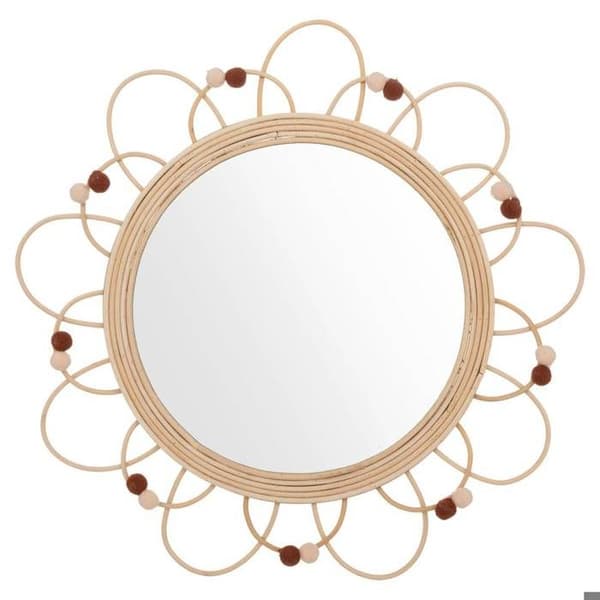 Barnspegel "Campagne" rotting D38cm beige