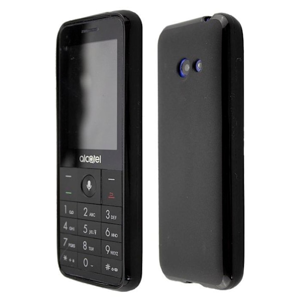 Mjukt TPU-skal för Alcatel 3088 / 3088X, stöttåligt, lätt och flexibelt – svart färg Svart