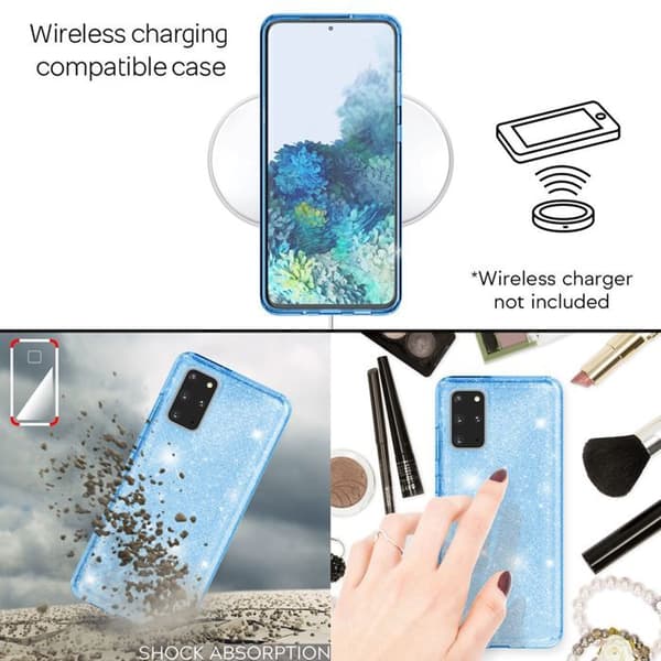 Coque - NALIA - Samsung Galaxy S20 Plus - Glittrande paljetter - Silikon TPU Stötsäker - Slim Rigid