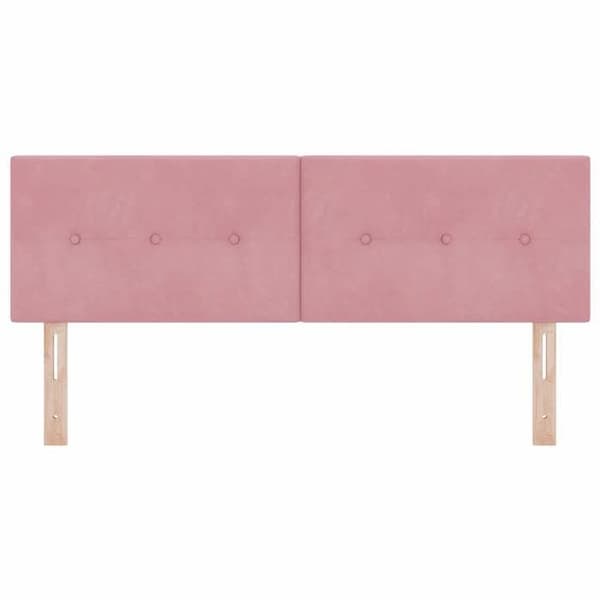 vidaXL Huvudgavel Rosa 144 cm Sammet 42007162