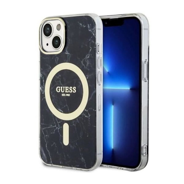 Guess Marble MagSafe - Fodral för iPhone 14 (svart) - 3666339127244