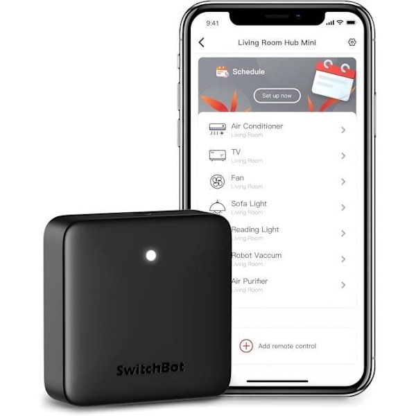 Smart Fjärrkontroll - SwitchBot - Hub Mini - Wi-Fi 2,4 GHz - Infraröd Port - Kompatibel med Alexa