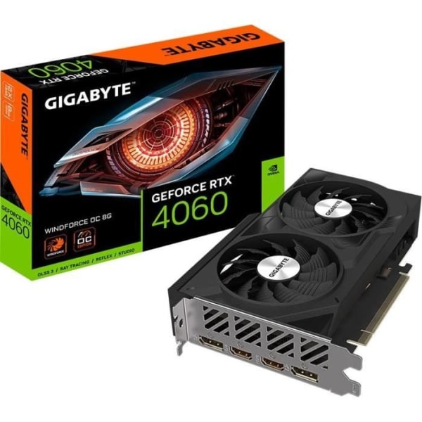 GIGABYTE - Grafikkort - GeForce RTX™ 4060 WINDFORCE OC 8G