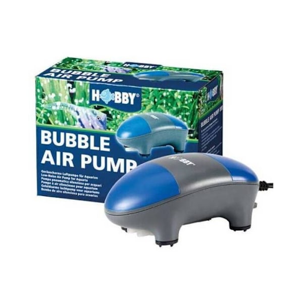 Tillbehör akvarium - Hobby - Bubbel Luftpump - Optimal syrsättning - Tyst - Grå/blå plast Gråblå