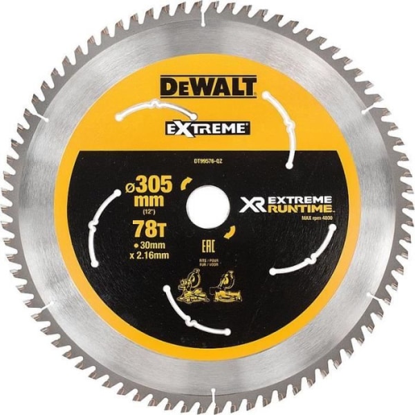 Dewalt DT99576-QZ XR Runtime 305x30mm 78-tands stationärt cirkelsågblad