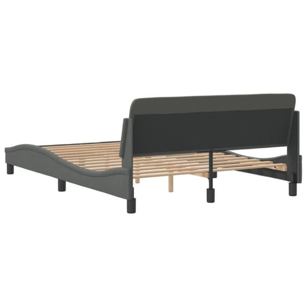vidaXL Dover sängram mörkgrå 140x190 cm tyg 373166 mörkgrå