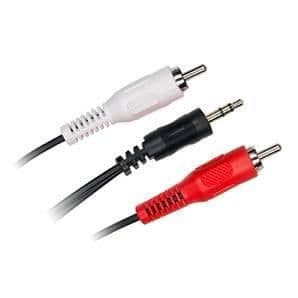 Jack hane/2 RCA hane ljudkabel - D2DIFFUSION - 5m