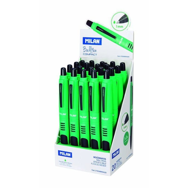 Penna - pennsats - Milan refill - 17656890420 - Visning av 20 kompakta gröna pennor