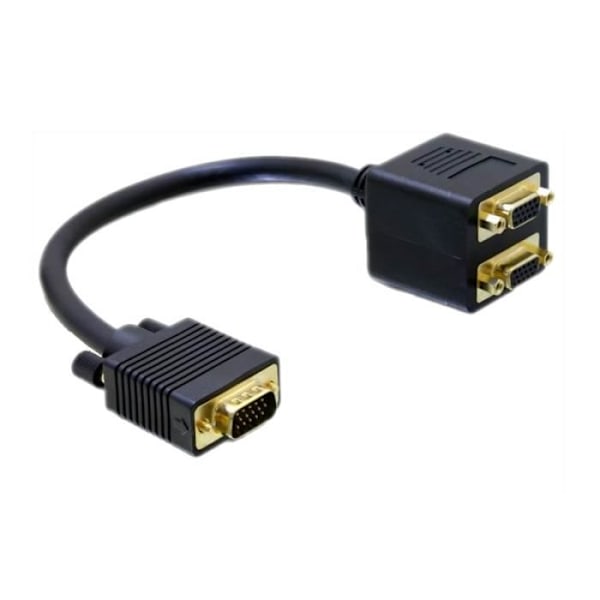 Nanokabel 10.15.1900, VGA, Guld, 0,2 m, 2048 x 1536 pixlar, Svart, RoHS