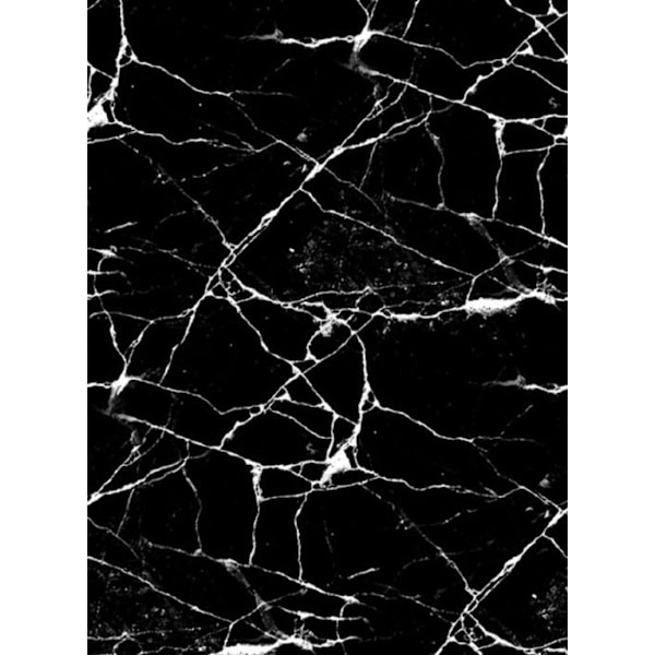 Matta - Trend - Svart Marmor - 80x150cm - Antiskid - Maskintvättbar svart ljusgrå