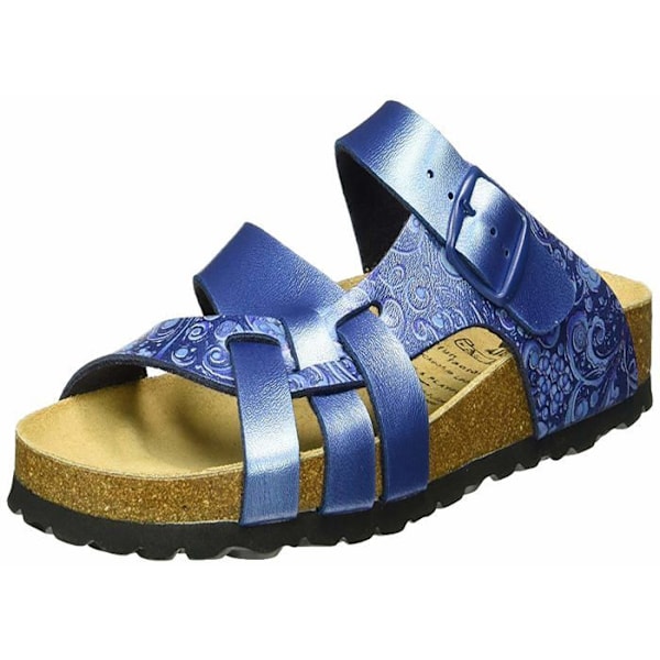 Mule Lico - 560064BLAU - Kvinna Bioline Flora Mules Blå 38