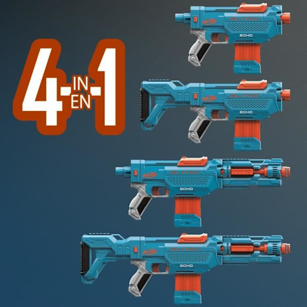 Nerf Elite 2.0 Echo CS 10 Gun - NERF - Blå - Clip Magazine - 24 pilar ingår Blå