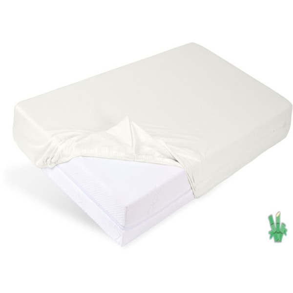 Drap housse BAMBOO 130x190, 140x200x20, écru_02, MATEX