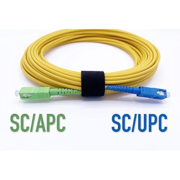 SC/APC till SC/UPC OS2 Simplex Fiberkabel Gul (Freebox)(Ref:249) - 3M