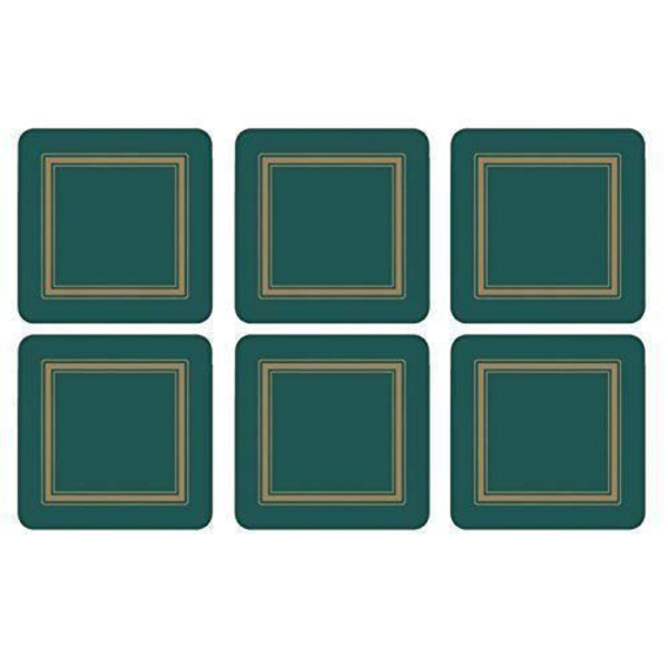 Underlägg - Pimpernel - X0010268044 - Förpackning med 6 - Fyrkantig - Smaragdgrön Smaragd