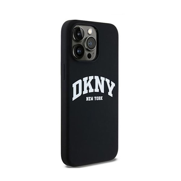 DKNY Liquid Silicone Vittryckt Logotyp MagSafe - Fodral för iPhone 13 Pro Max (svart)