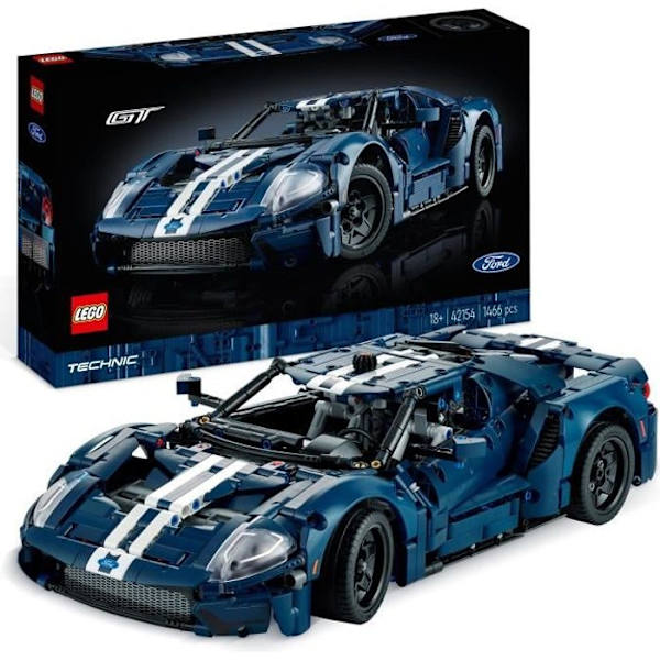 LEGO® Technic 42154 Ford GT 2022, modellbil för vuxna, skala 1:12, avancerad nivå Flerfärgad