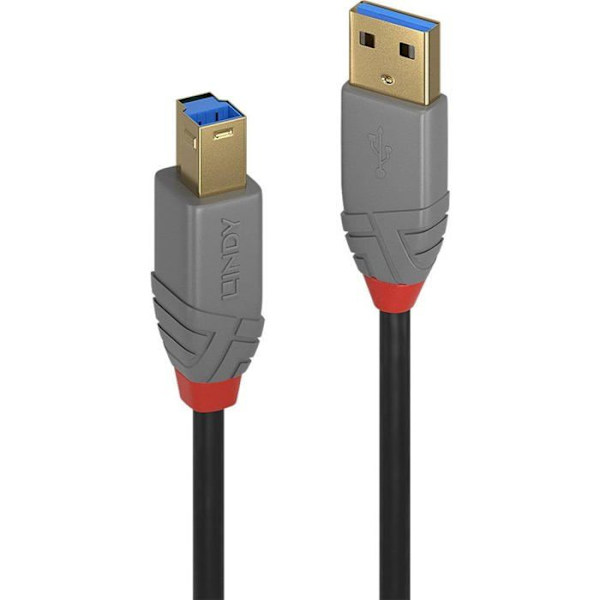 USB 3.0 typ A till B-kabel - Anthra Line - 3m - LINDY
