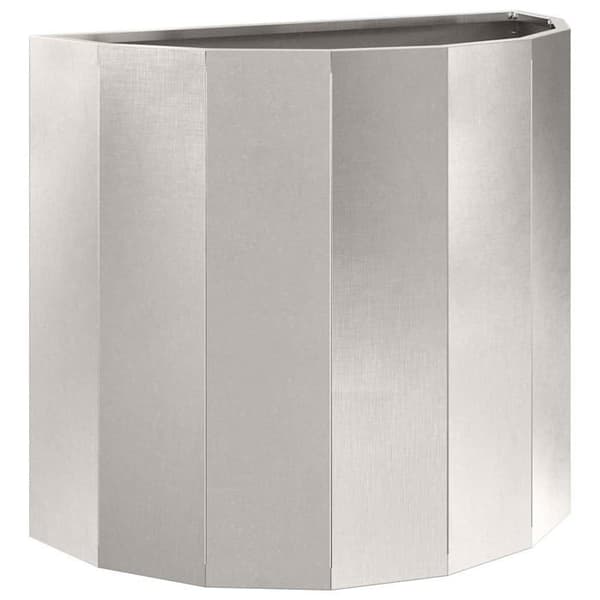 Stållåda - vidaXL - Silver - 60x30x50 cm - Halvrund - Montering krävs - Hållbar