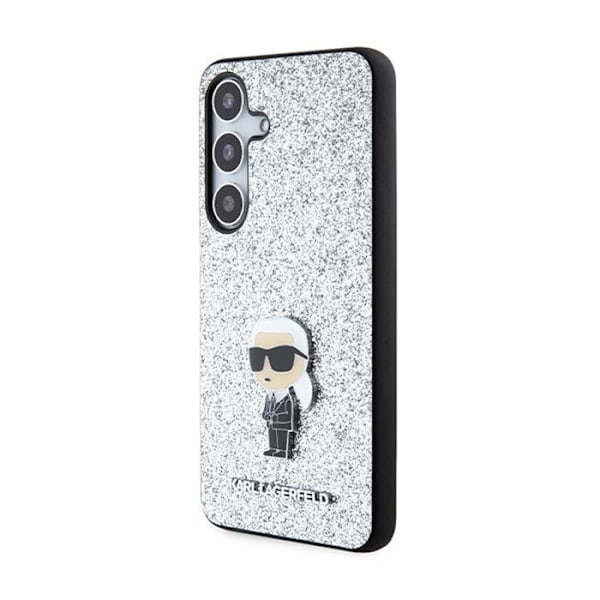 Mobilskal - Karl Lagerfeld - Samsung Galaxy S24+ - Silver - Glitter - Flexibel Pengar