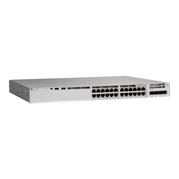 Switch hanterad - Cisco - Catalyst 9200L - 24 portar RJ-45 - 128 Gbit/s - Svart Grå