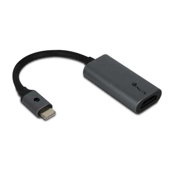 NGS WONDER HDMI - USB-C till HDMI-adapter kompatibel med 4K Ultra HD-video, med 10 cm kabel