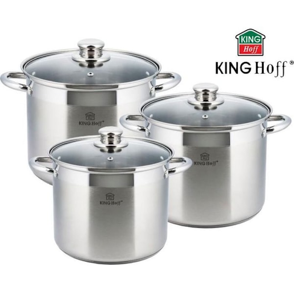 Faitout - gryta Kinghoff KÄRL 6 DELAR 16L/ 13L/ 11L [KH-4312]