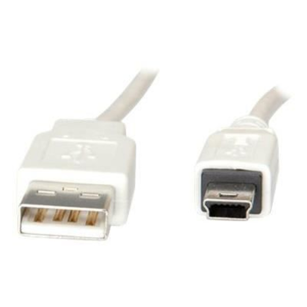 USB2.0-kabel VALUE A-5PMINI 0,8M - Vit - Skärmad