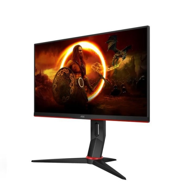 AOC 24G2SU/BK platt PC-skärm 60,5 cm (23,8") 1920 x 1080 pixlar Full HD Svart, Röd