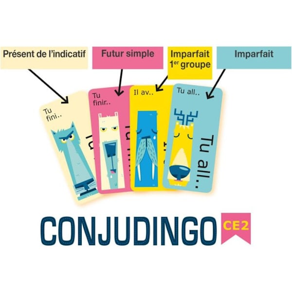 Asmodee - Conjudingo CE2 - Utbildningsspel Blå, gul och vit