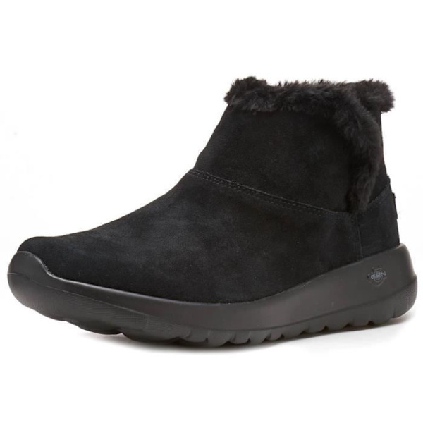 Skechers On The-Go Joy Bundle Up Suede Kvinnor Ankelskor Vinterstövlar i Svart 15501 BBK [UK 3 EU 36] Svart 38
