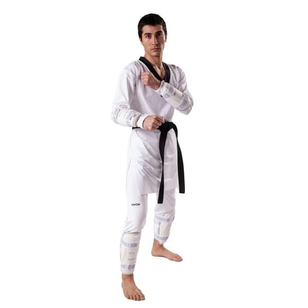 WT Kwon KSL Taekwondo benskydd - vit Vit XS