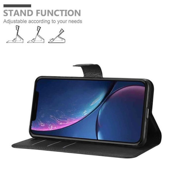 Coque - CADORABO - Apple iPhone 11 PRO - Similicuir - Svart - Fungerar som ställning Svart