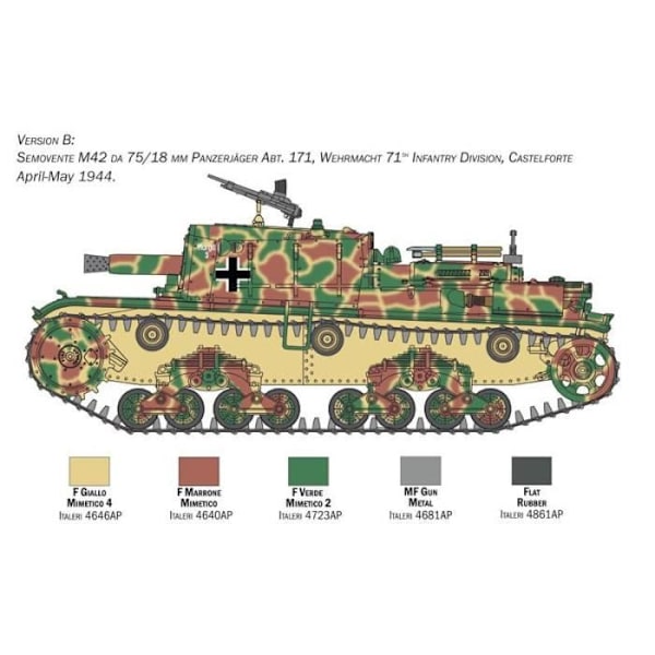 Modell Tank Semovente M42 Da 75/18 - ITALERI