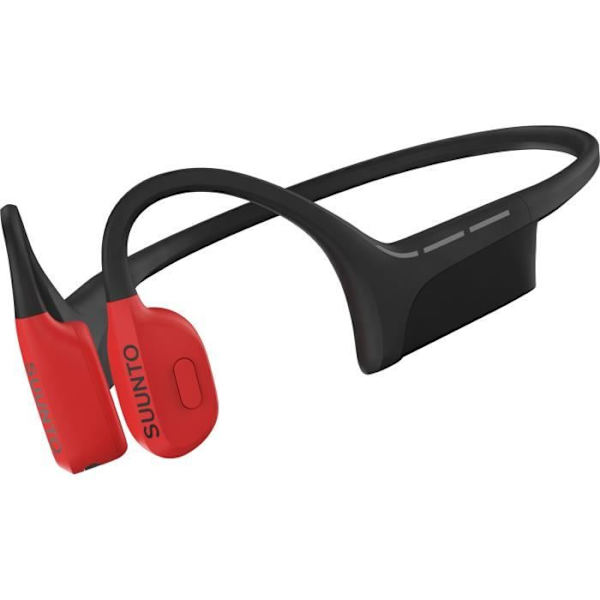 Trådlösa sporthörlurar - SUUNTO Wing - Benledning - Powerbank ingår - Röd röd och svart