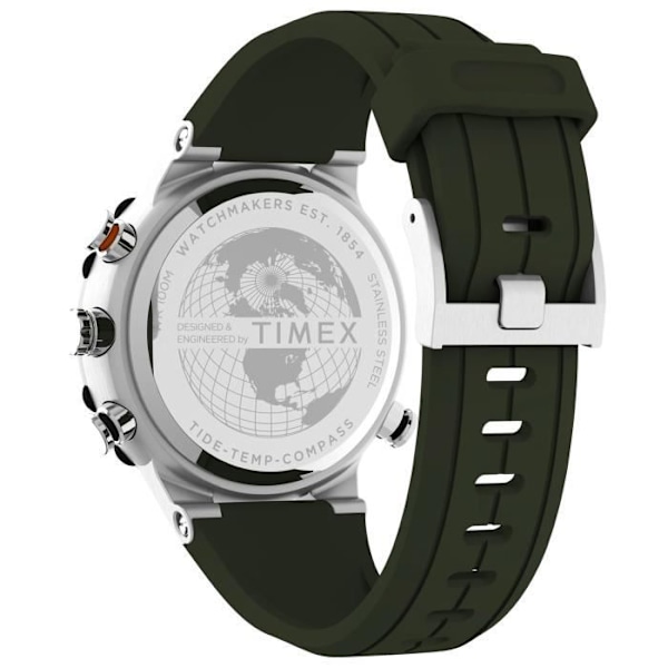 Klocka - Timex - TW2V22200 - Grön silikon - Vattentålig 10 bar - 43 mm Grön