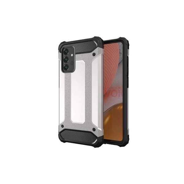 Hybridfodral Hurtel Armor för Samsung Galaxy A36 - Silver, TPU+PC Pengar