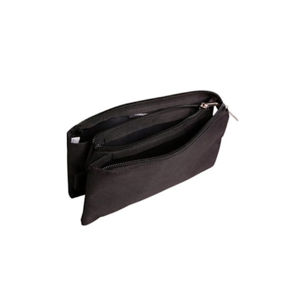 Platt pennfodral 3 fack 22 x 2 x 10 cm svart Clairefontaine Svart