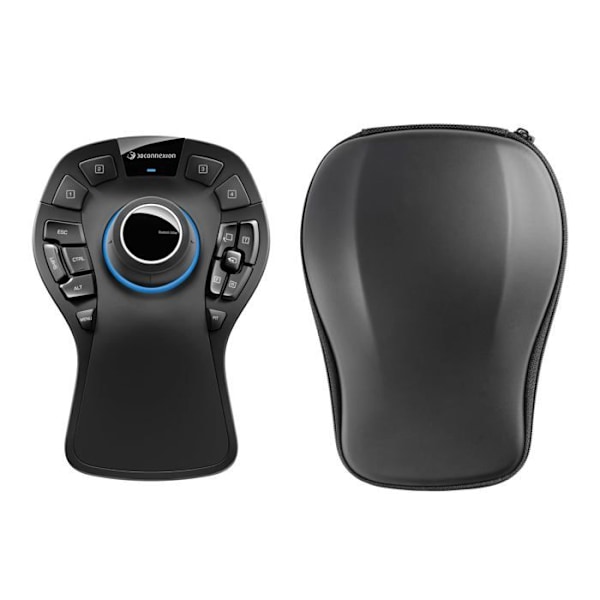 Souris 3D - 3Dconnexion - SpaceMouse Pro Wireless - Bluetooth - Ergonomisk - 15 knappar Svart