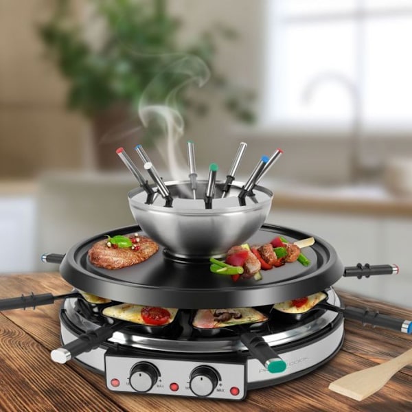 Raclette och fondue set 8 personer Proficook PC-RG/FD1245