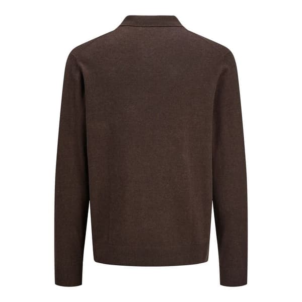 Polo i mesh 1/2 zip långärmad Jack & Jones Emil mulch M