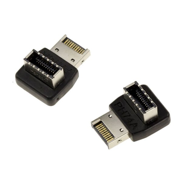 USB Typ E hane hona 90 graders vinklad adapter