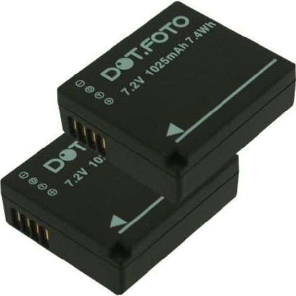 2x Dot.Foto Leica BP-DC15-E, BP-DC15-U, BP-DC15-TK batteri - 7,2v / 1025mAh