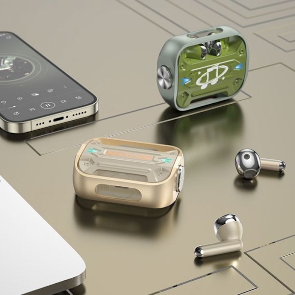 Trådlösa hörlurar - Hoco - EW55 - Bluetooth 5.3 - In-ear - Svettresistent Grön